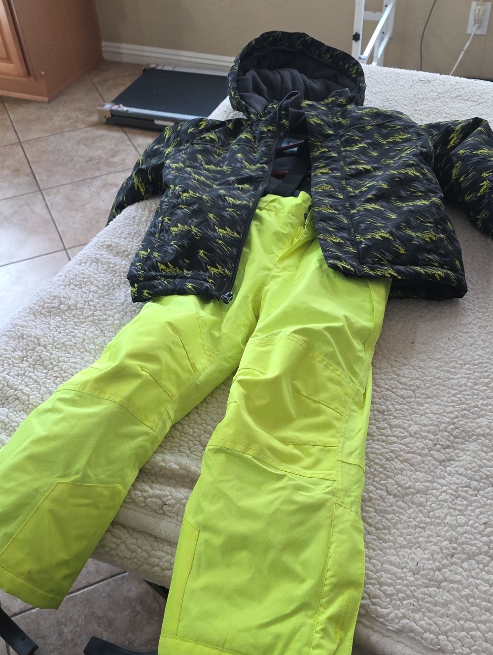 Pulse Gray and Neon Yellow Kids Outerwear Set